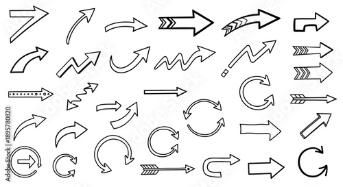 Hand Drawn Arrows Set