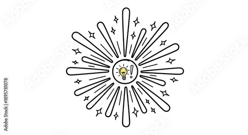 Bright Idea Burst: Lightbulb Spark Innovation