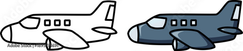 airplane vector illustration. simple vector design. flat design. 