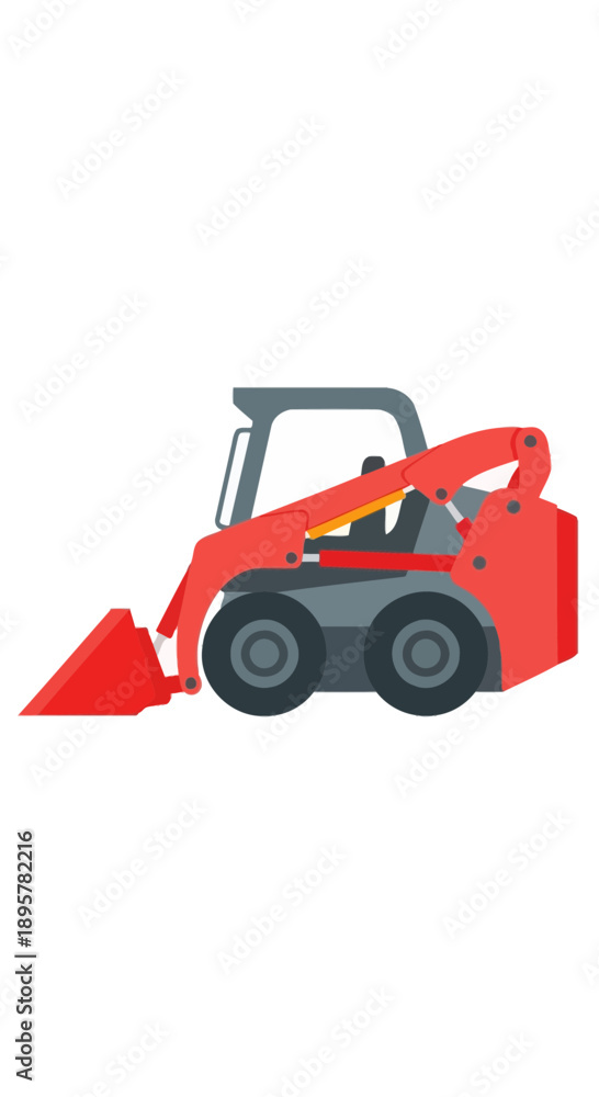 Fototapeta premium Compact Loader Machine For Construction And Urban Work