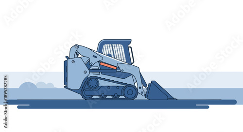 Compact Loader Machine Ready For Construction Work