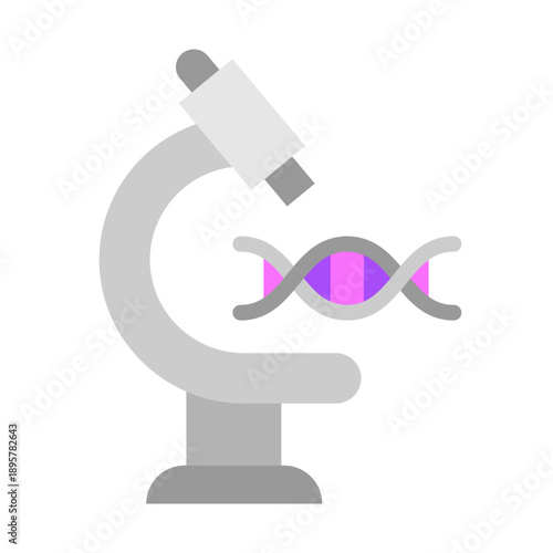Genetic Lab Vector Flat Icon Design