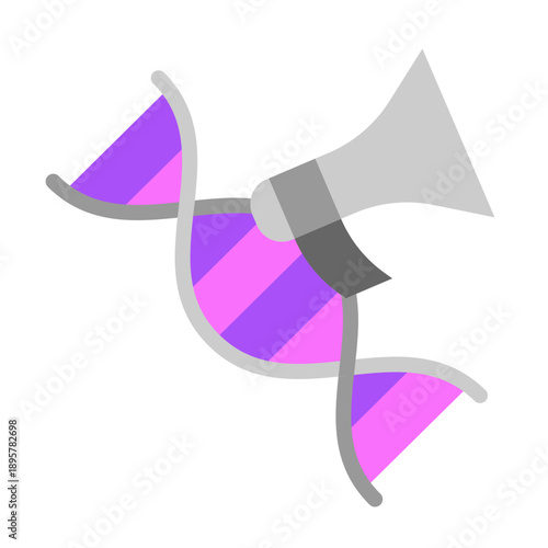 DNA Amplification Vector Flat Icon Design