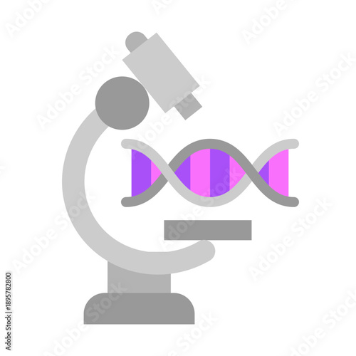 Bioinformatics Vector Flat Icon Design