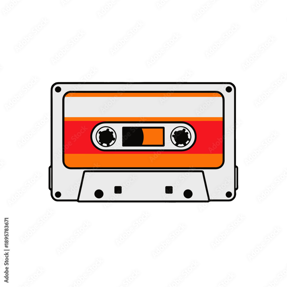 Fototapeta premium Retro Cassette Tape App Icon.