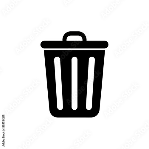 Trash Bin Line Icon for Deletion Function