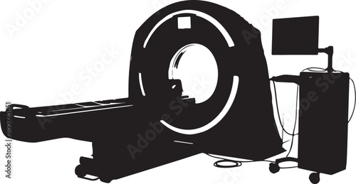 MRI Scanner Medical Equipment Silhouette