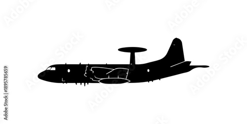 Black Airplane Vector Design
