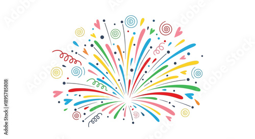 Festive Burst of Colorful Confetti