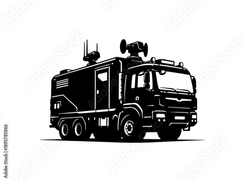 Black Fire Truck Vector Design