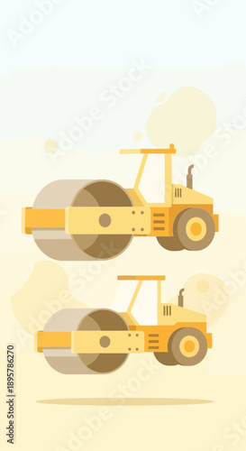 Compact Yellow Road Rollers For Construction Projects And Infrastructure Development