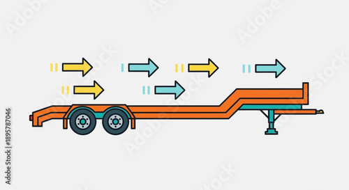 Conceptual Representation Of Trailer Transportation Movement And Logistics Flow