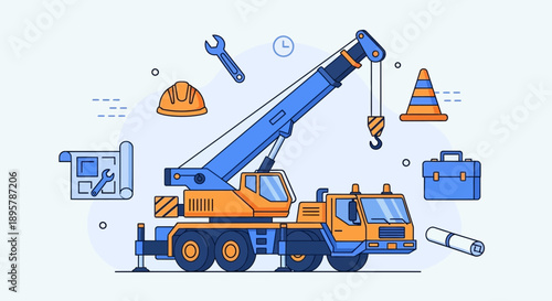 Construction Crane Equipment And Building Tools For Industry