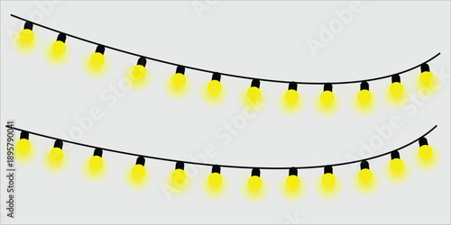 String of yellow bulb outdoor fairy lights