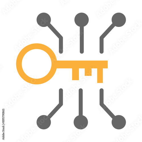Encryption Vector Flat Icon Design