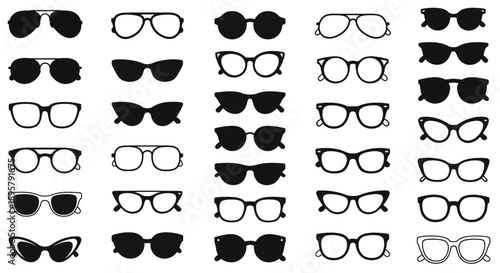 Sunglasses Collection: Stylish Eyewear Vector Set