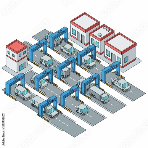 Car Inspection Station with Multiple Bays.
