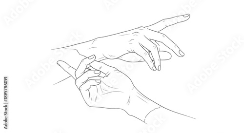 Two hands reaching out to each other in a gesture of help and support.