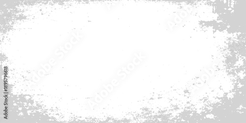 An abstract grunge background featuring a dirty water splash effect and ink texture on an old paper wall with a black paint border frame for design space