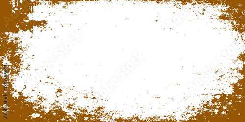 Abstract green watercolor splash and ink splatter create a dirty grunge texture pattern on a vector paper background frame with liquid paint stains and space for text design