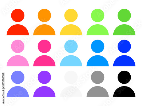 人物上半身シルエットセット