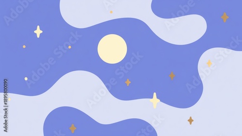 A flat background of grass green + earth brown + sky grayish blue