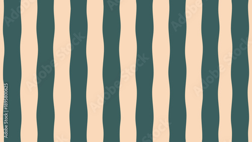 A repeating pattern of vertical, wavy stripes in teal and beige tones.