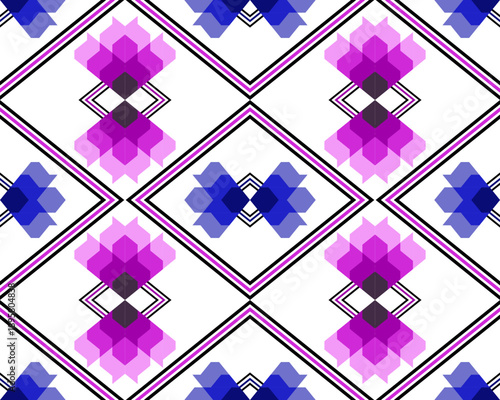 Abstract ethnic geometric pattern design for background or Wallpaper.