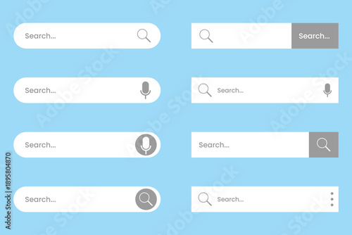 Search bar search engine UI UX web browser template