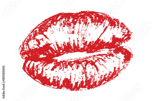 Lipstick kiss mark Romantic lip print Imprint of lips kiss Sexy lips makeup Female mouth Love symbol Design element for beauty fashion poster Valentines Day wedding