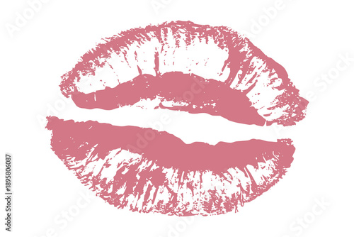 Lipstick kiss mark Romantic lip print Imprint of lips kiss Sexy lips makeup Female mouth Love symbol Design element for beauty fashion poster Valentines Day wedding