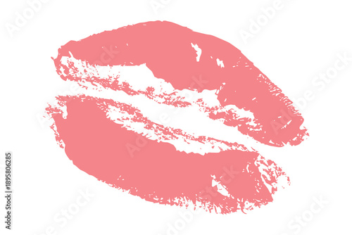 Lipstick kiss mark Romantic lip print Imprint of lips kiss Sexy lips makeup Female mouth Love symbol Design element for beauty fashion poster Valentines Day wedding