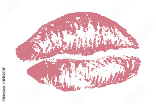 Lipstick kiss mark Romantic lip print Imprint of lips kiss Sexy lips makeup Female mouth Love symbol Design element for beauty fashion poster Valentines Day wedding
