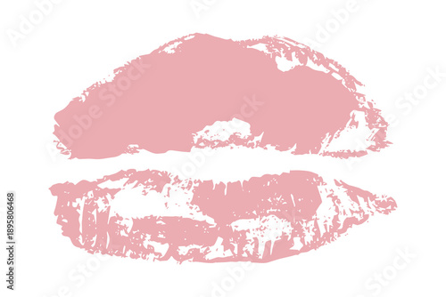 Lipstick kiss mark Romantic lip print Imprint of lips kiss Sexy lips makeup Female mouth Love symbol Design element for beauty fashion poster Valentines Day wedding