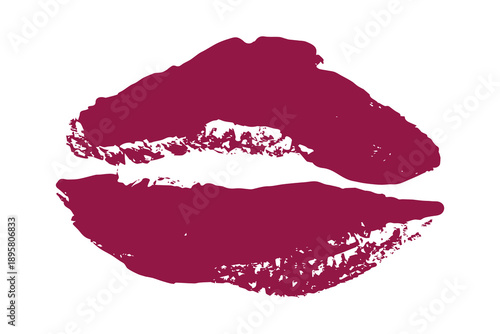 Lipstick kiss mark Romantic lip print Imprint of lips kiss Sexy lips makeup Female mouth Love symbol Design element for beauty fashion poster Valentines Day wedding