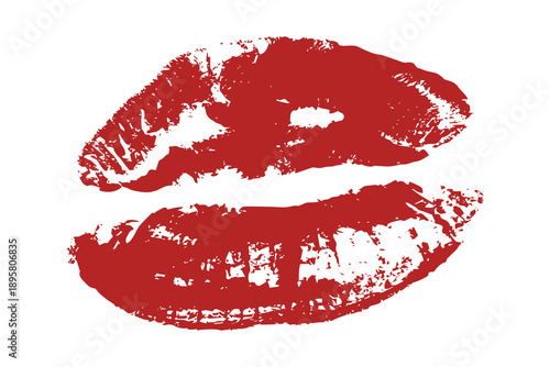 Lipstick kiss mark Romantic lip print Imprint of lips kiss Sexy lips makeup Female mouth Love symbol Design element for beauty fashion poster Valentines Day wedding
