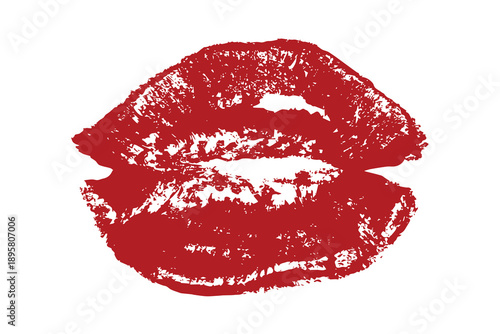 Lipstick kiss mark Romantic lip print Imprint of lips kiss Sexy lips makeup Female mouth Love symbol Design element for beauty fashion poster Valentines Day wedding