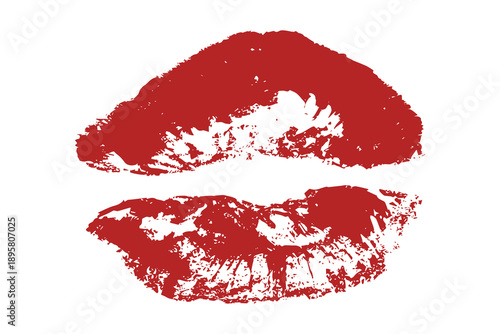 Lipstick kiss mark Romantic lip print Imprint of lips kiss Sexy lips makeup Female mouth Love symbol Design element for beauty fashion poster Valentines Day wedding