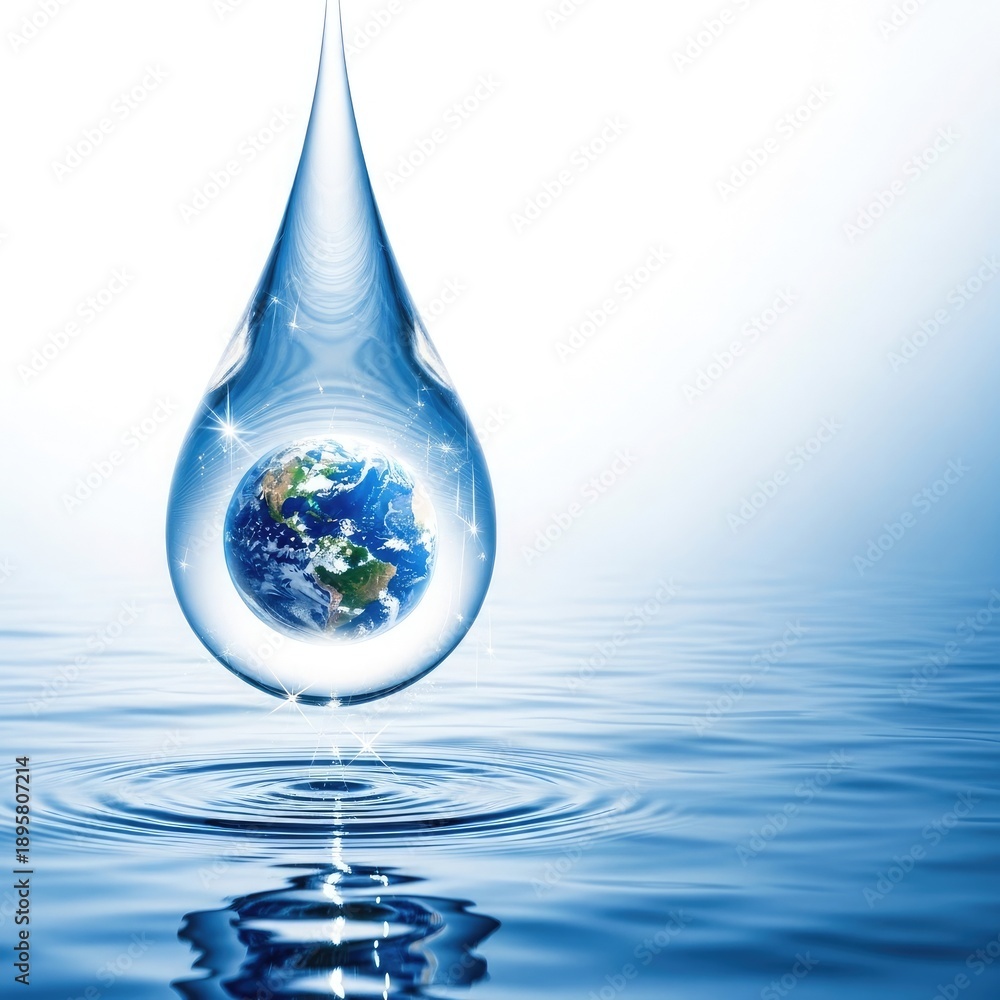 Fototapeta premium World water day conserve water protect our planet earth
