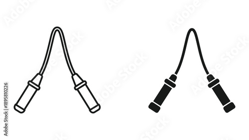 Simple jump rope illustration with different styles