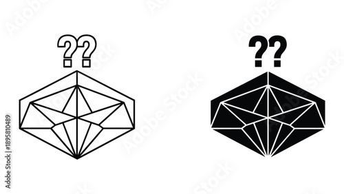 Diamond shape with question mark symbol