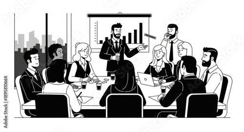 group of business people in office