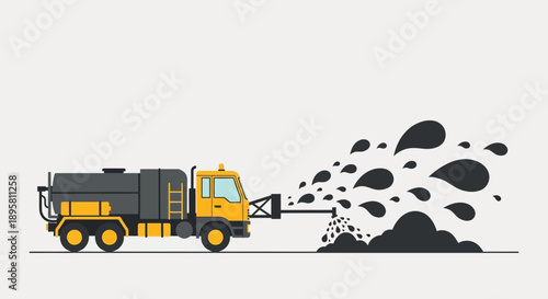 Construction Truck Spraying Bitumen for Road Maintenance Industry