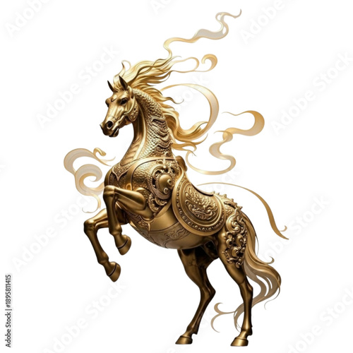 black horse isolated