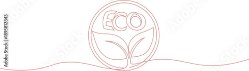 Eco Friendly Symbol with Leaf and Earth