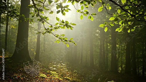 Ambient Nature Texture Showcasing the nuanced textures of forest elements like bark, moss, and leaves, enhanced by the optical effects of light and a gentle, imperceptible movement.