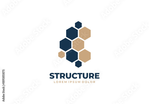 Hexagonal concept logo design for your branding and identity