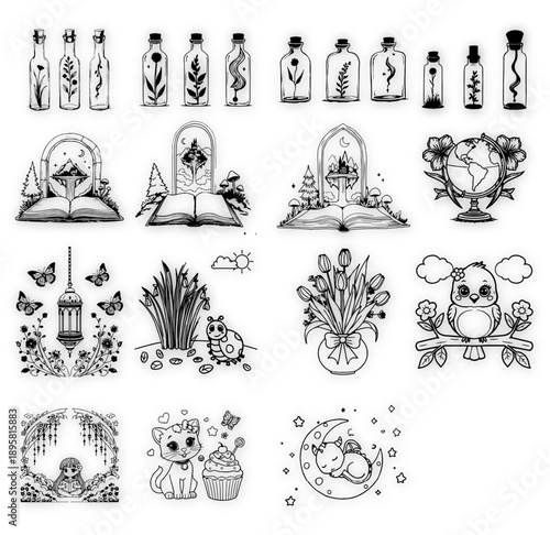 Black and white vector desgine