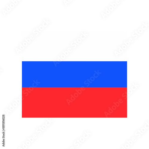 Horizontal tricolor flag icon with white, blue, and red stripes.
