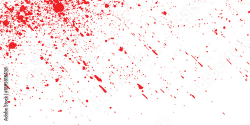 Concentric pattern of red dots against a stark white backdrop. 